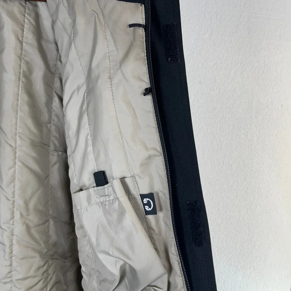 HI-TEC Mens XL Black Waterproof Full Zip Jacket Utility‎ Style Pockets